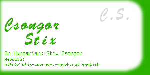 csongor stix business card